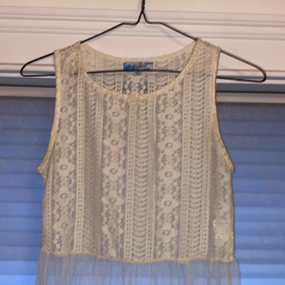 Lace sheer bohemian tank top - Picture 3 of 4